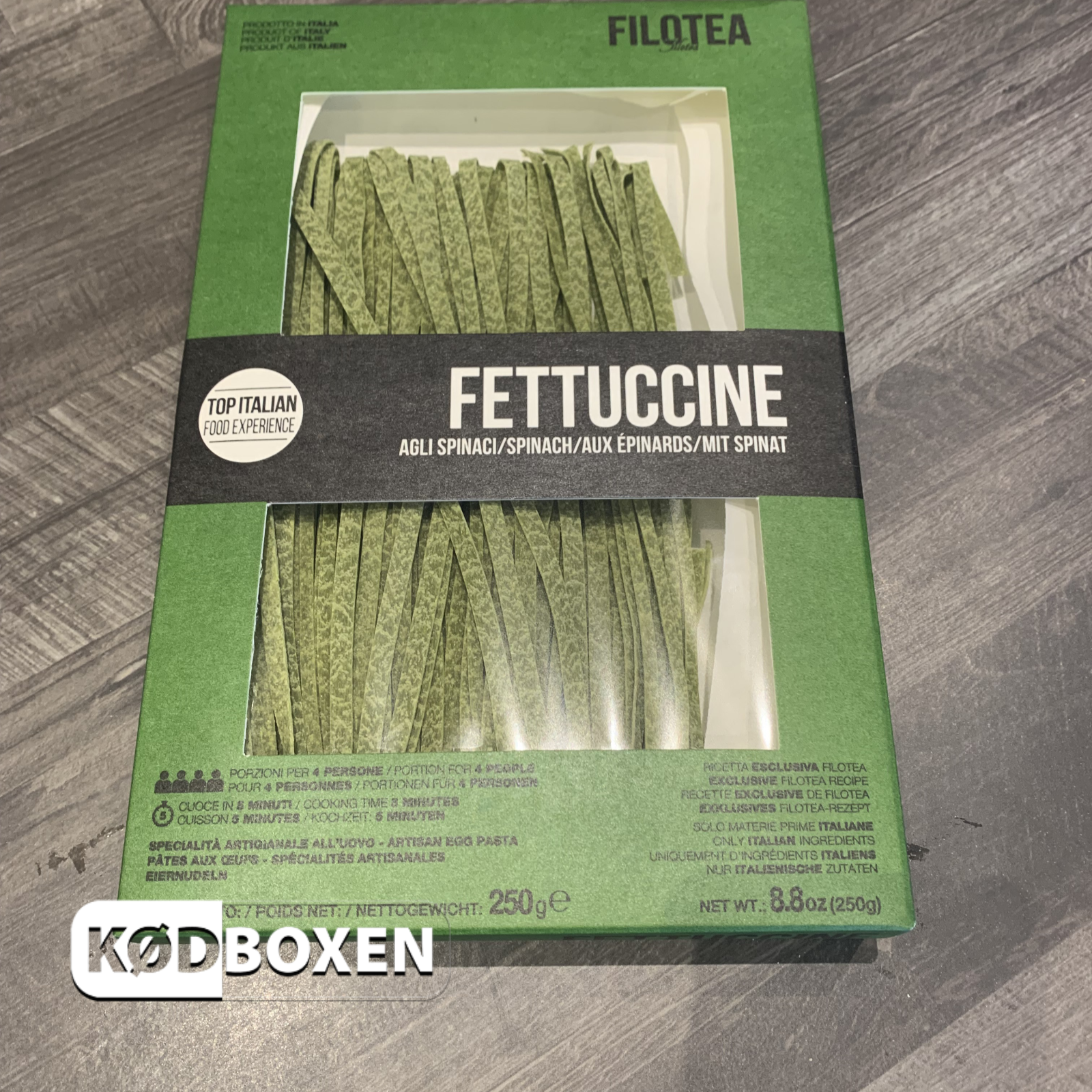 Filotea Fettuccine med spinat 205 gram